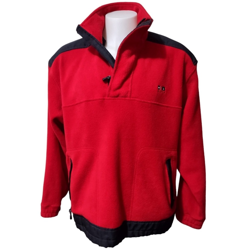 Ouray Sportswear Jacket Mens XL Fleece Pullover 1/4 Zip Embroidered Cotton Blend